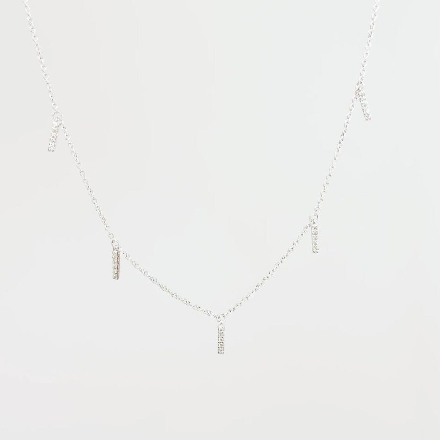 0.12TCW Round Moissanite Drop Necklace - farrellouise