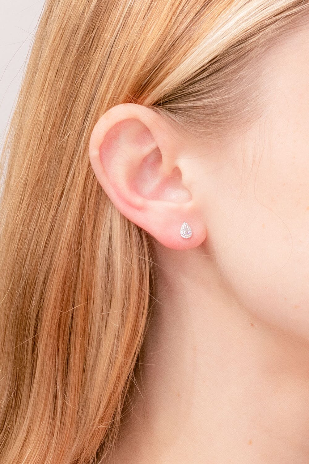 0.18 TCW Round Pear Moissanite Cluster Earrings - farrellouise