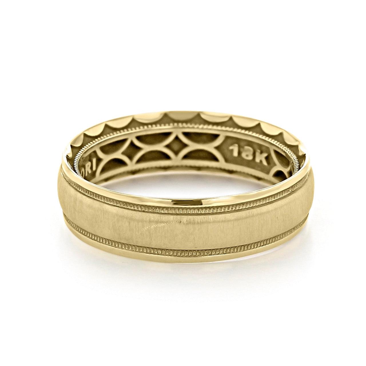 Tacori Sculpted Crescent Wedding Band for Men - farrellouise