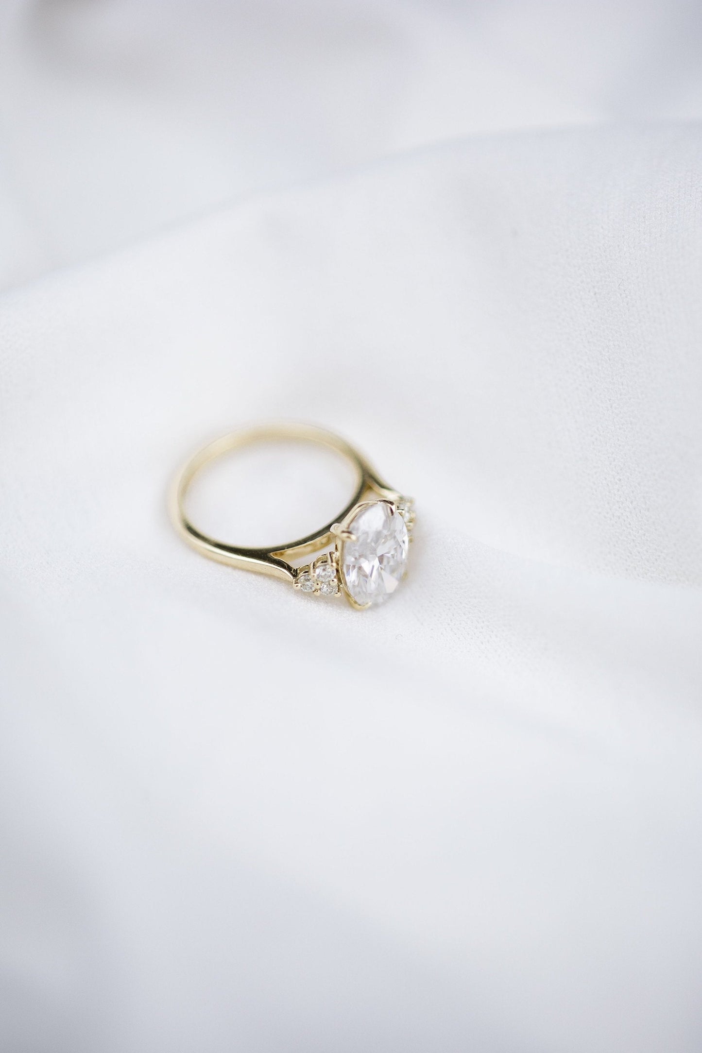 4.0 CT Oval Cluster Moissanite Engagement Ring - farrellouise
