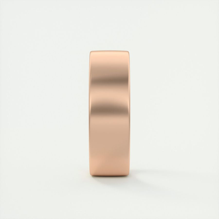 Satin-Finish Rose Gold Regular Men's Band - farrellouise