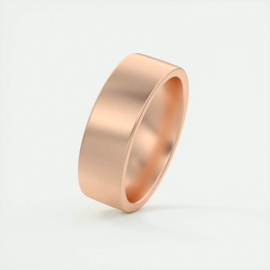 Satin-Finish Rose Gold Regular Men's Band - farrellouise
