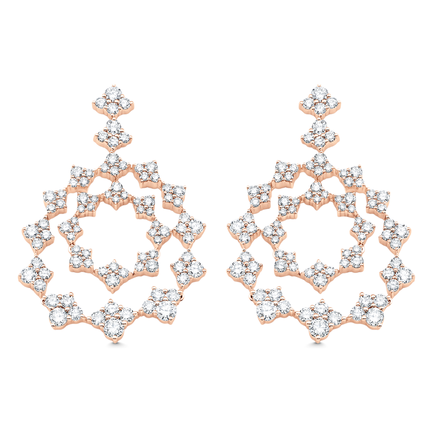 2.62 TCW Round Moissanite Diamond Drop Earrings - farrellouise