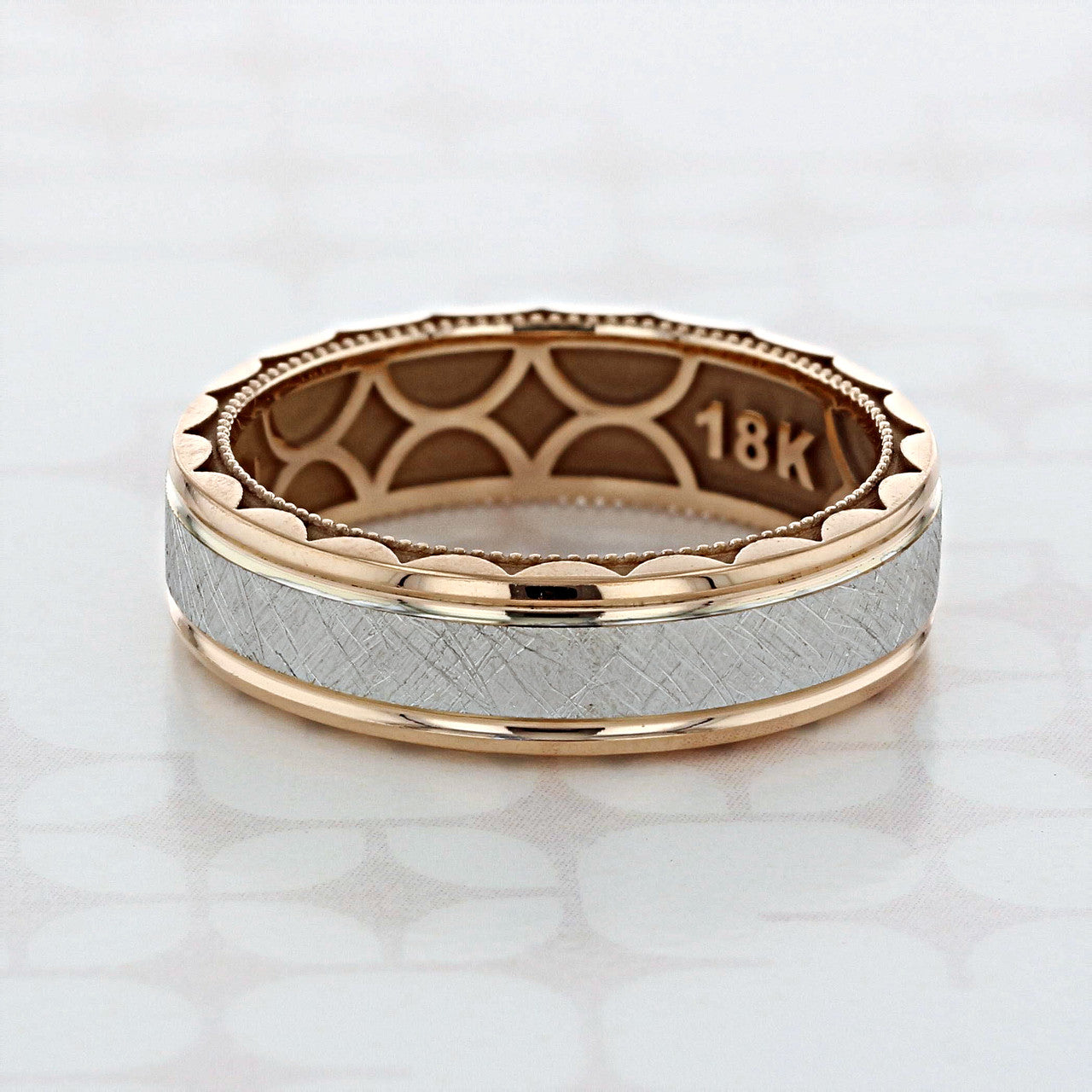 Satin Scratch Finish Classic Men's Band - farrellouise