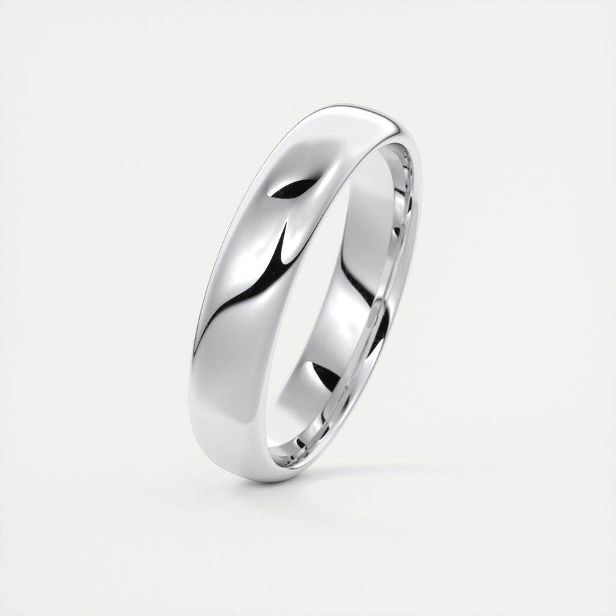 Classic Polished Finish White Gold Men's Band - farrellouise