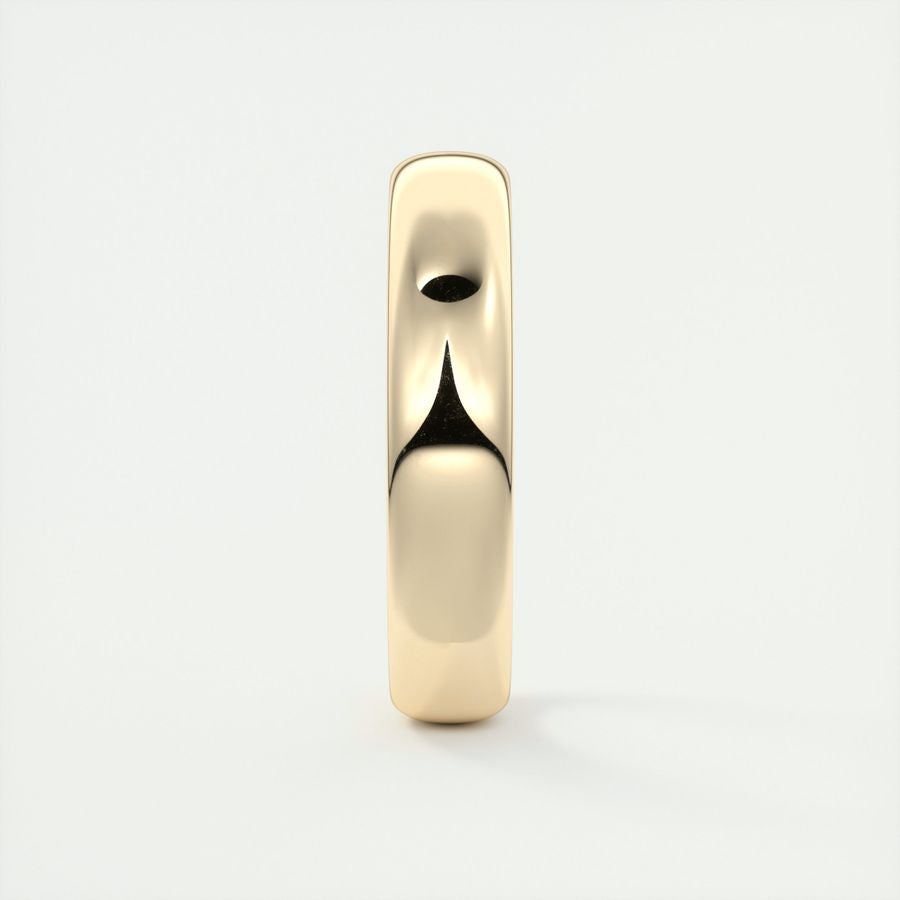 Polished Finish Regular Yellow Gold Men's Band - farrellouise