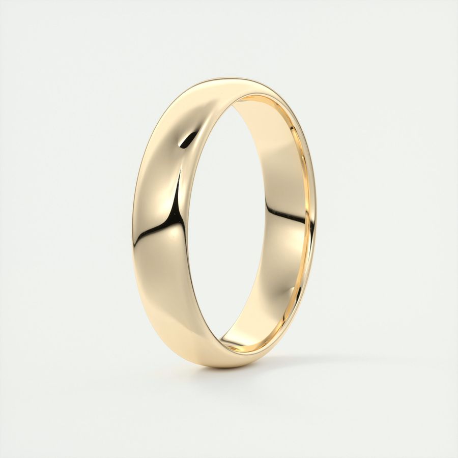 Polished Finish Regular Yellow Gold Men's Band - farrellouise