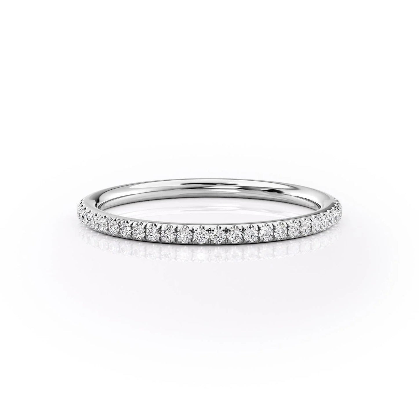0.15 TCW Round Moissanite Full Eternity Wedding Band - farrellouise