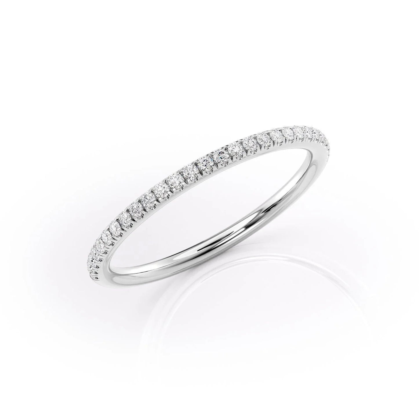 0.15 TCW Round Moissanite Full Eternity Wedding Band - farrellouise