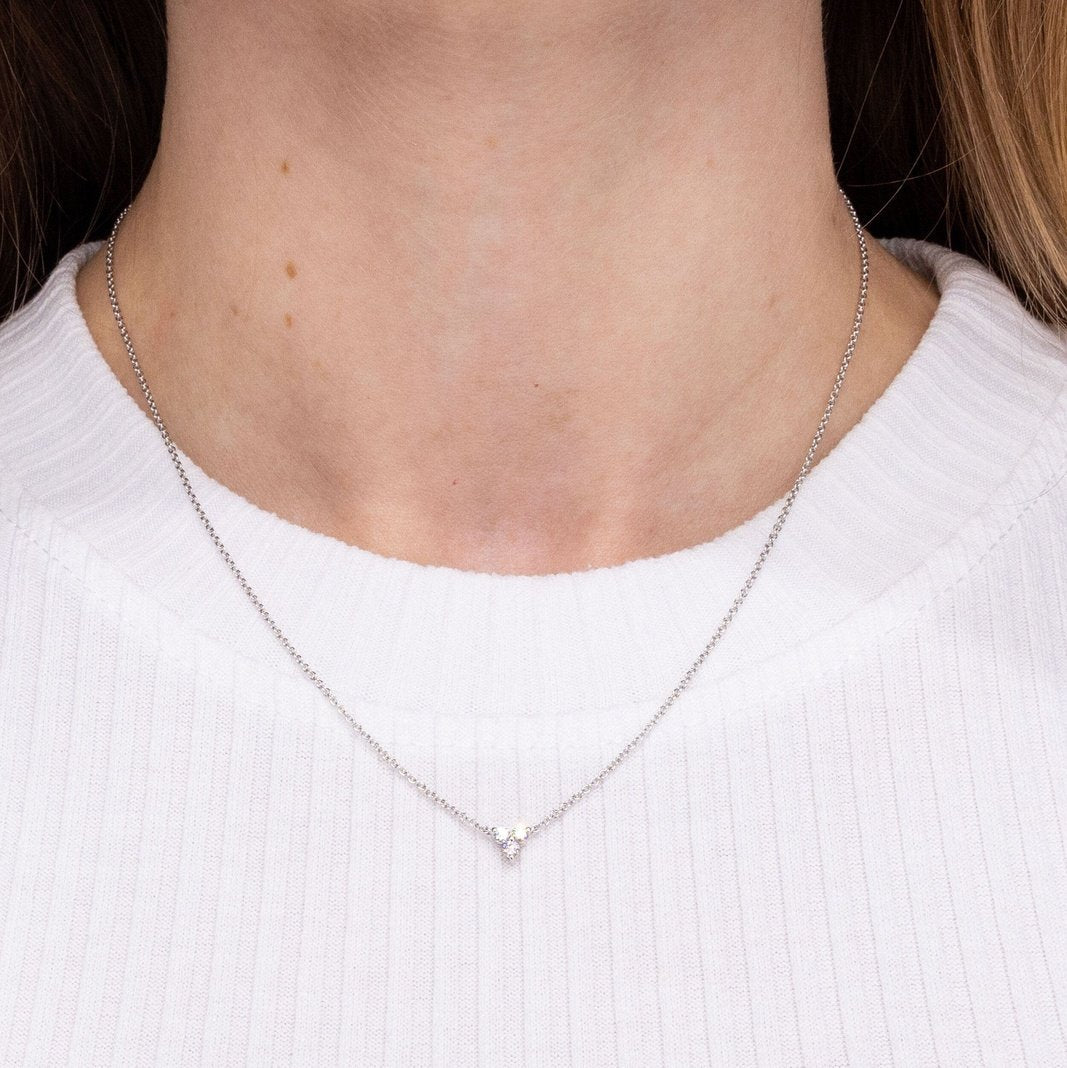 0.12CT Round Moissanite Lindsey Necklace - farrellouise