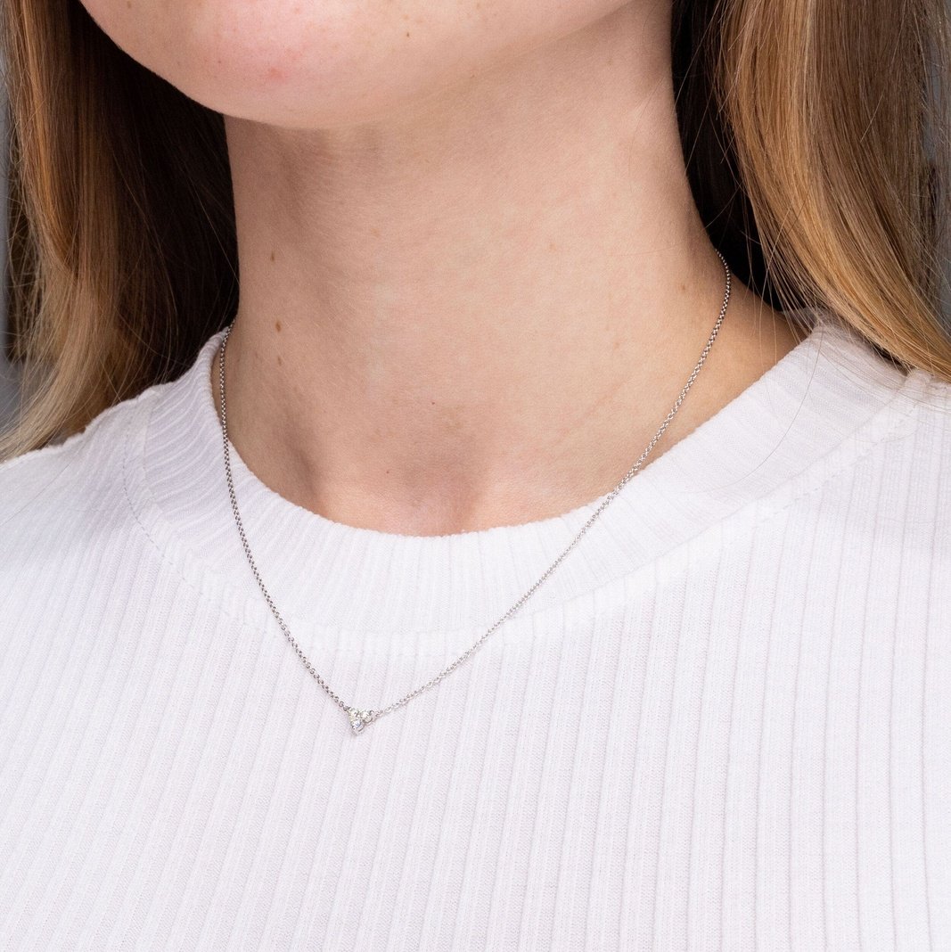 0.12CT Round Moissanite Lindsey Necklace - farrellouise