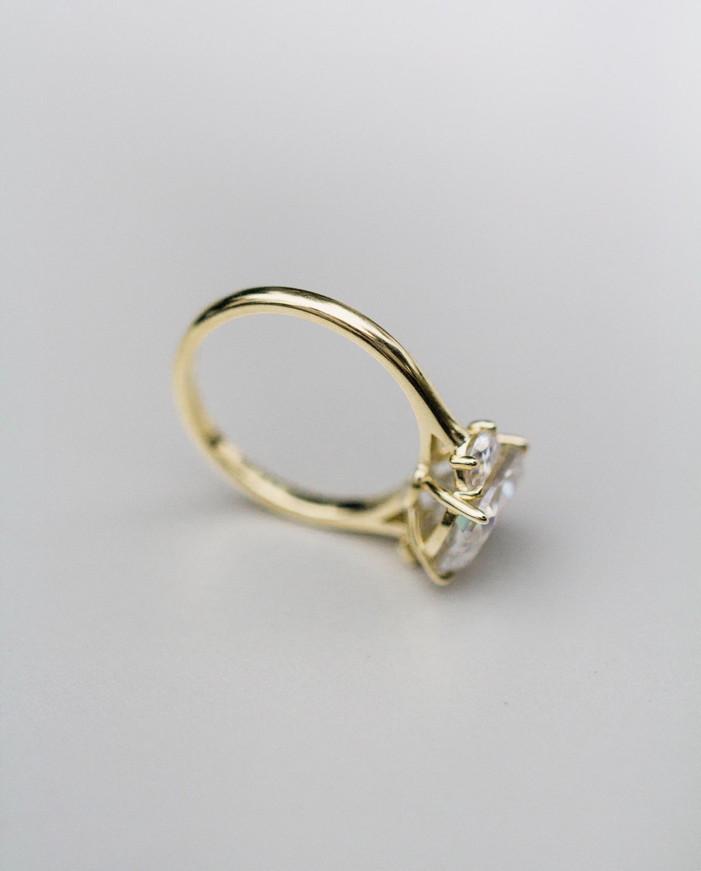 3.50 CT Old Mine Cushion Three Stone Moissanite Engagement Ring - farrellouise