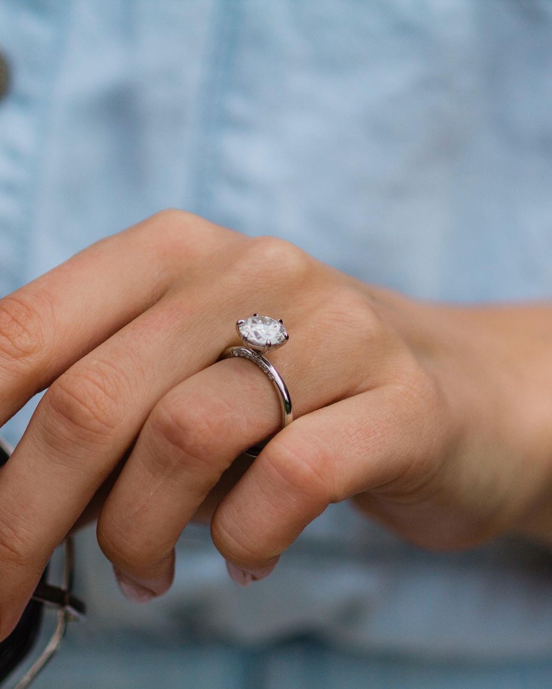 2.10 CT Rose Round Solitaire Moissanite Engagement Ring - farrellouise