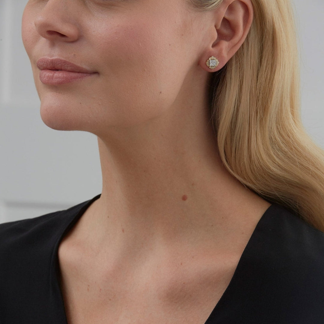 0.54 TCW Round Moissanite Diamond Stud Earrings - farrellouise