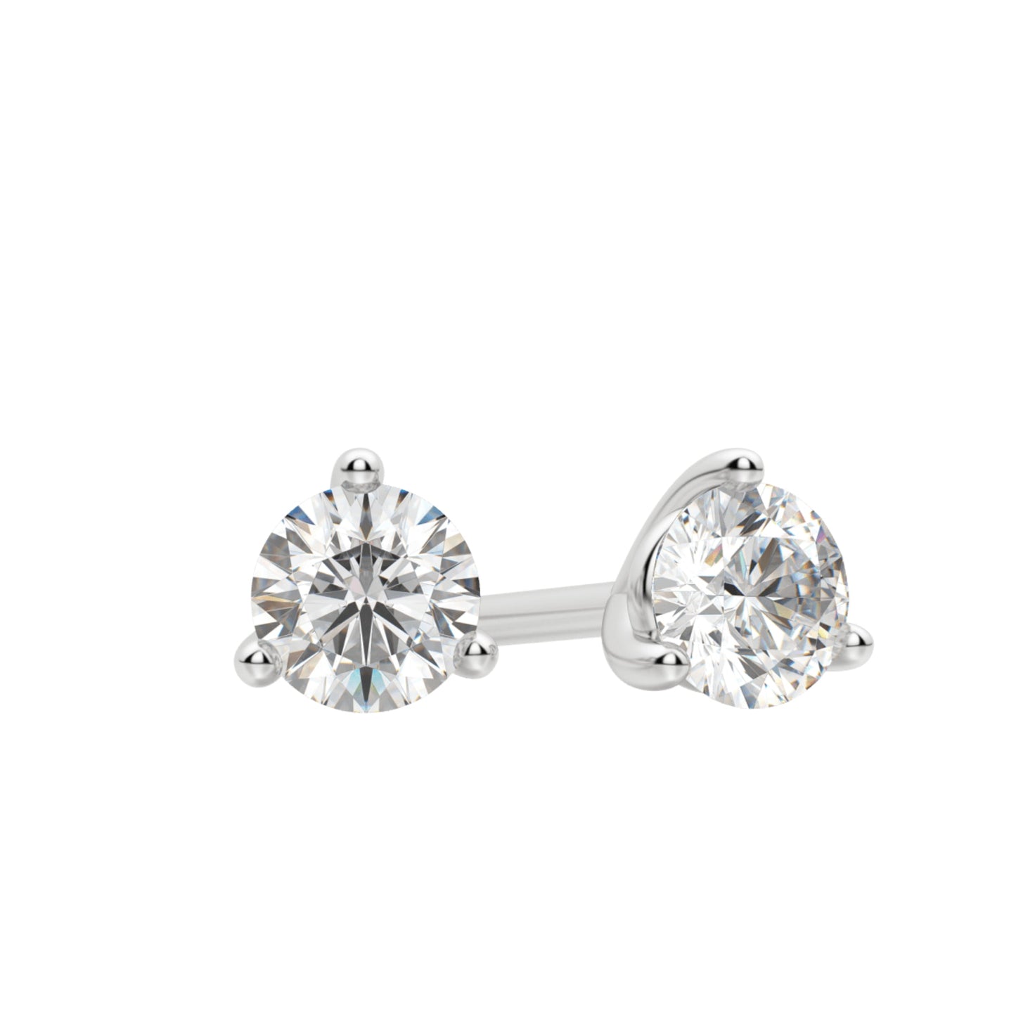 0.50 TCW-1.0 TCW Round Cut Moissanite Solitaire Stud Earrings - farrellouise