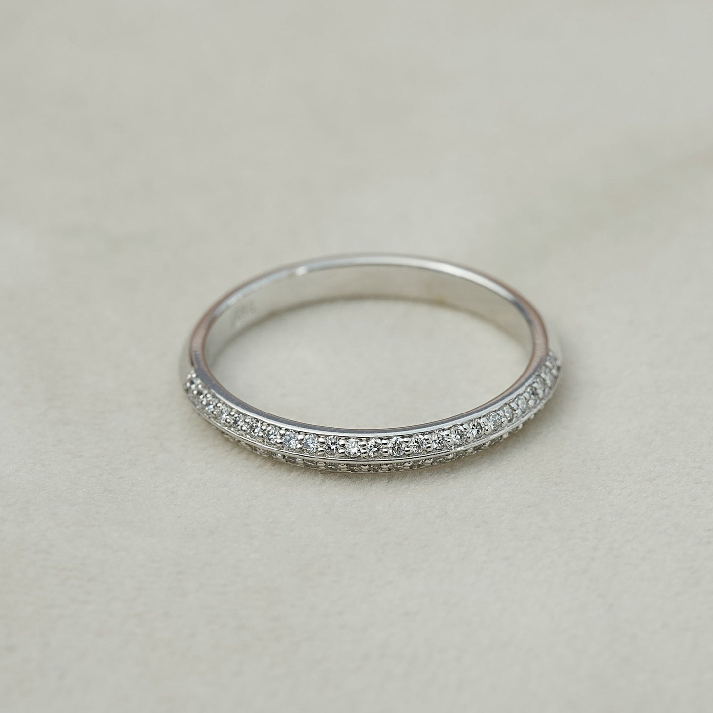 0.25 TCW Round Moissanite Double Row Wedding Band - farrellouise