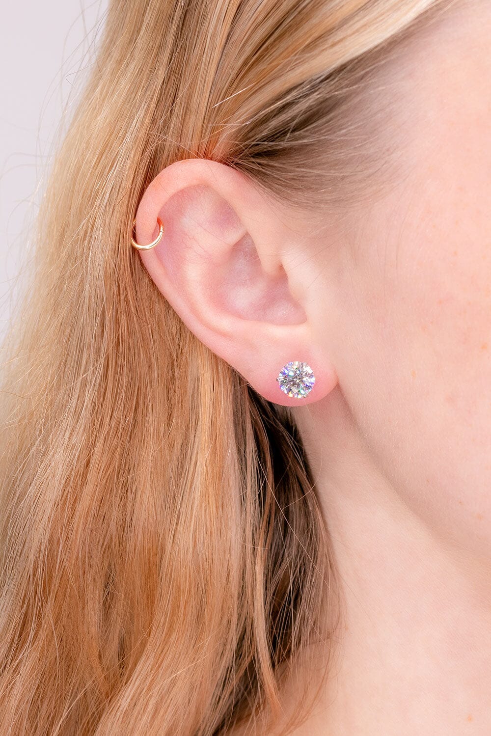 3.0 TCW Round Moissanite Solitaire Stud Earrings - farrellouise