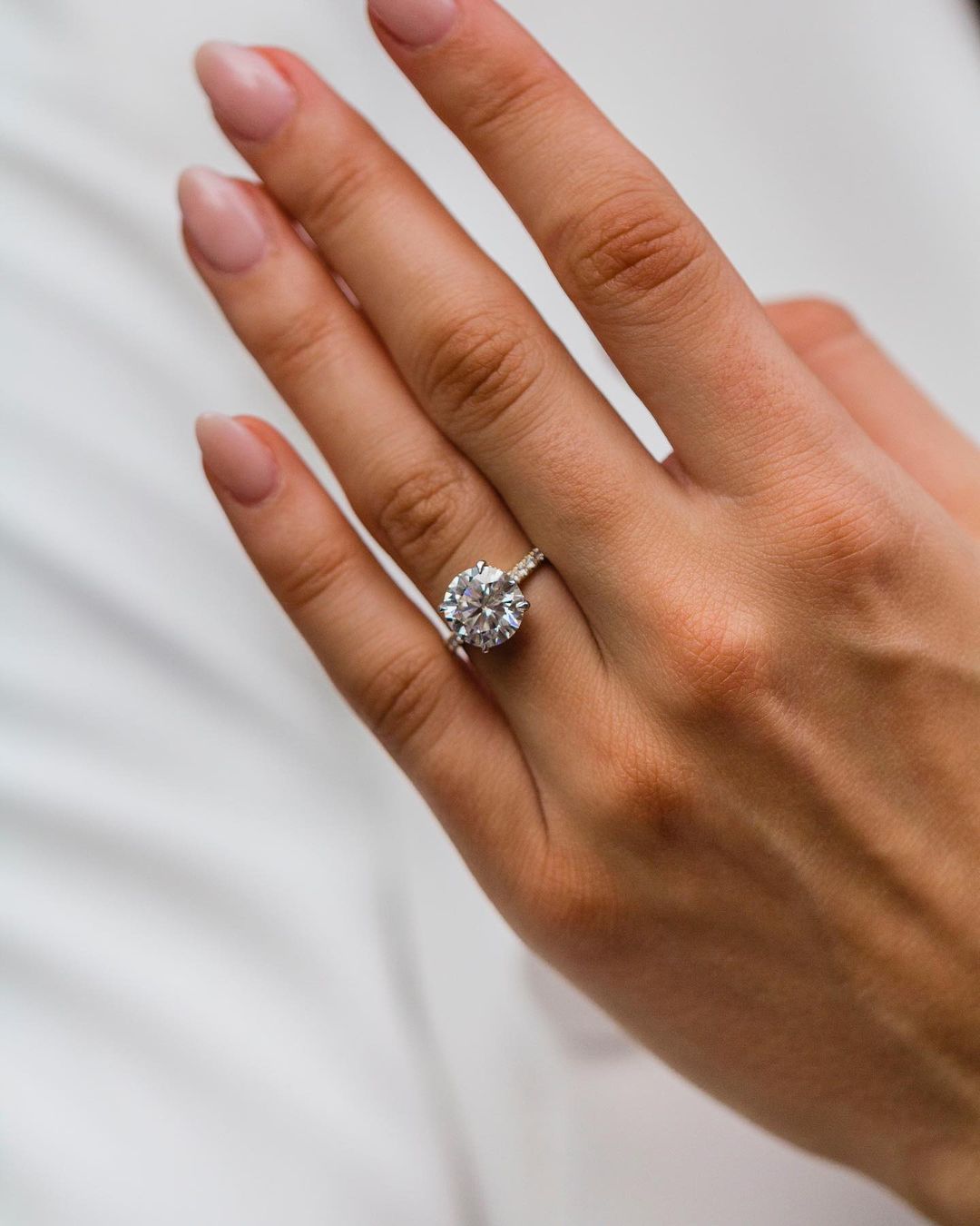 2.75 CT Round Solitaire Pave Moissanite Engagement Ring - farrellouise