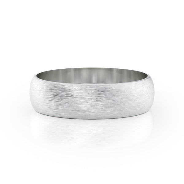 Classic Brushed Finish Wedding Band For Men - farrellouise