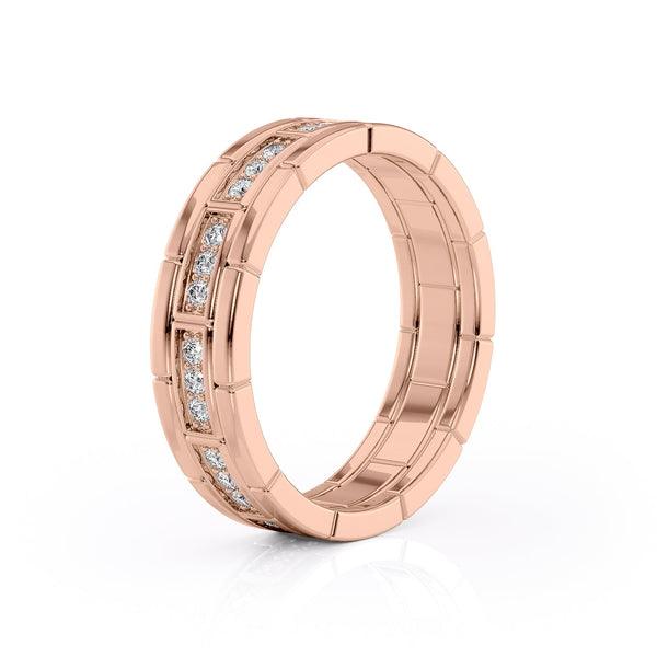 Round Shaped Stones Wedding Band For Men - farrellouise