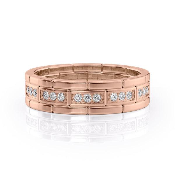 Round Shaped Stones Wedding Band For Men - farrellouise