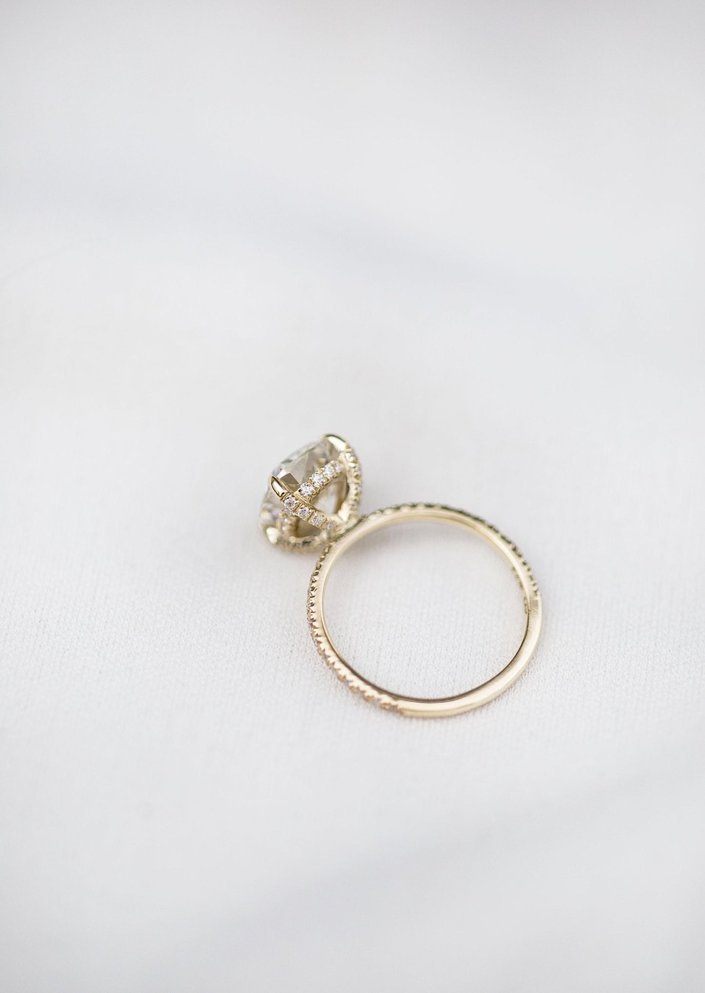 2.77 CT Cushion Solitaire Pave Moissanite Engagement Ring - farrellouise