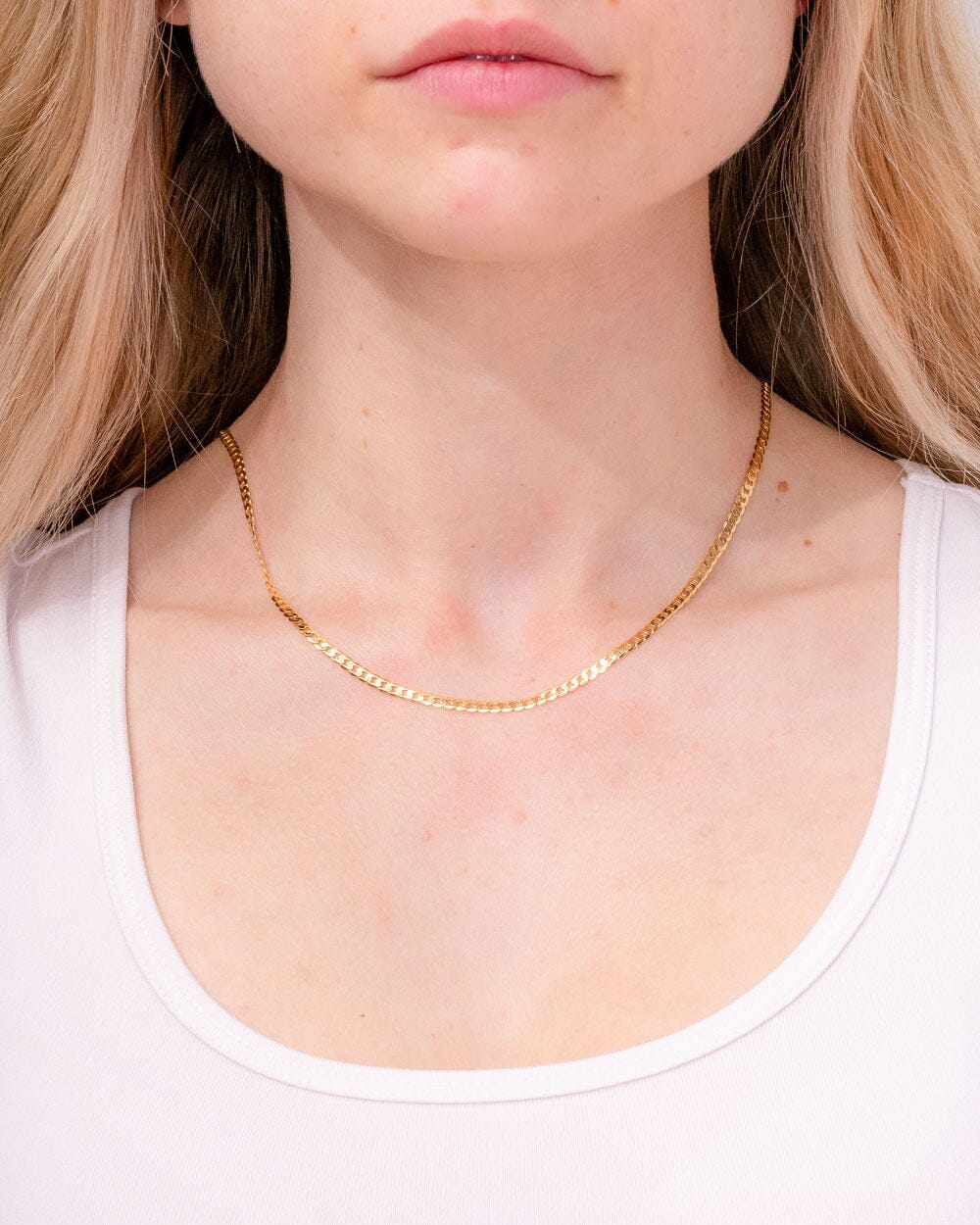Claasic Plain Gold Curb Chain - farrellouise