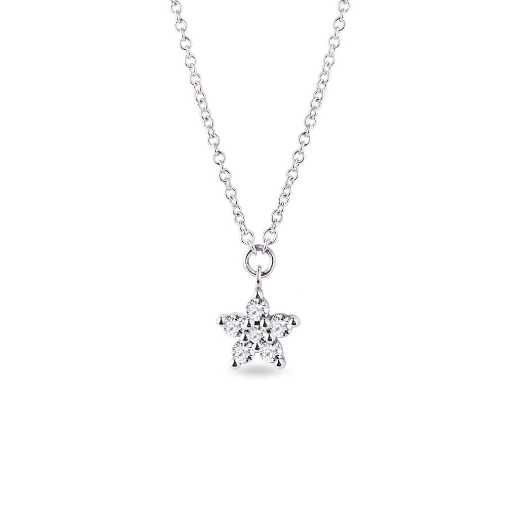 0.10 TCW Round Moissanite Diamond Star Pendent Necklace - farrellouise