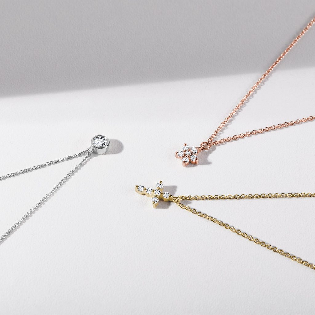 0.10 TCW Round Moissanite Diamond Star Pendent Necklace - farrellouise