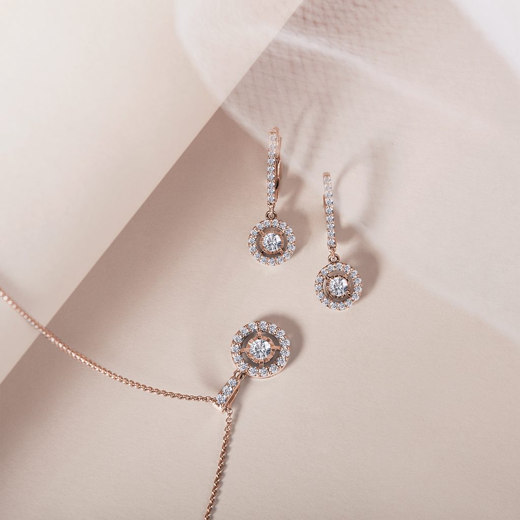 0.34 TCW Round Moissanite Diamond Halo Pendent Necklace - farrellouise