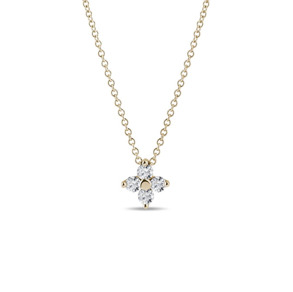 0.26 TCW Round Moissanite Diamond Leaf clover Pendent Necklace - farrellouise