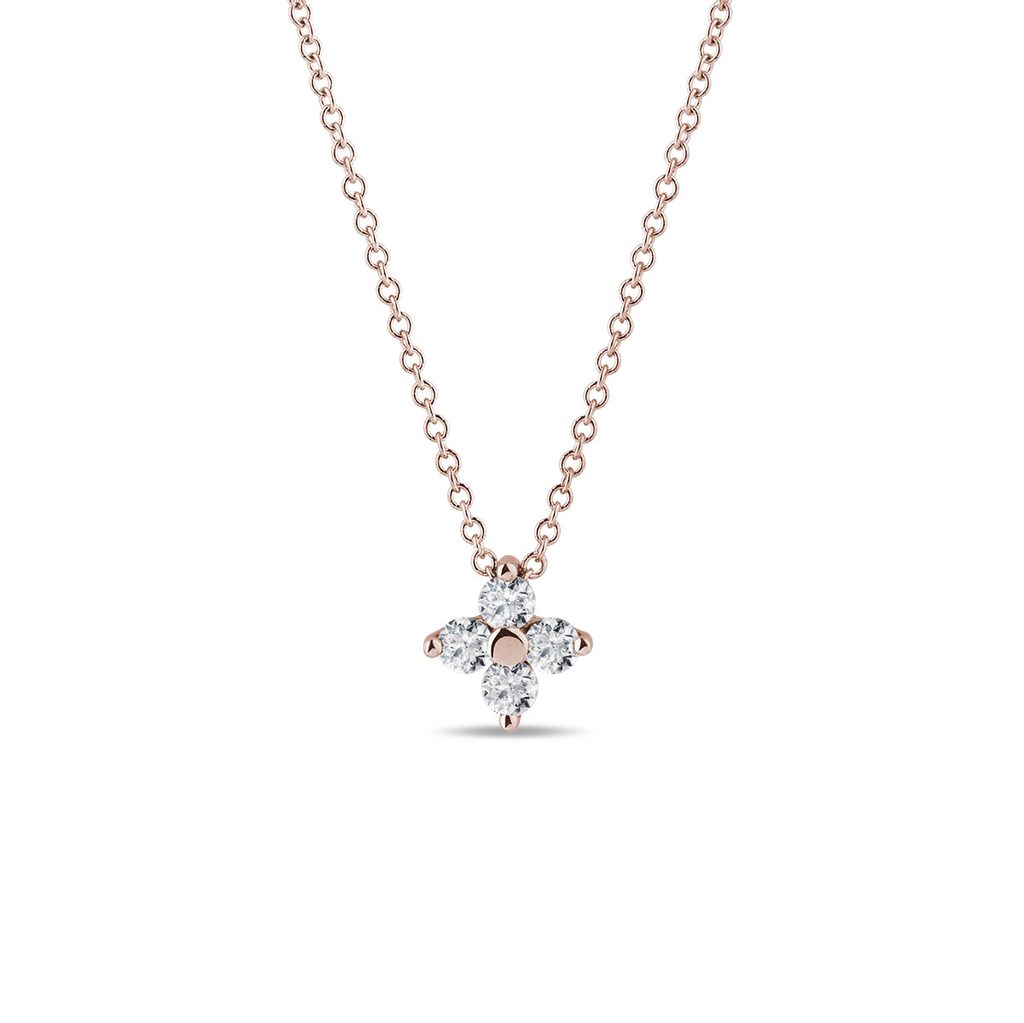 0.26 TCW Round Moissanite Diamond Leaf clover Pendent Necklace - farrellouise
