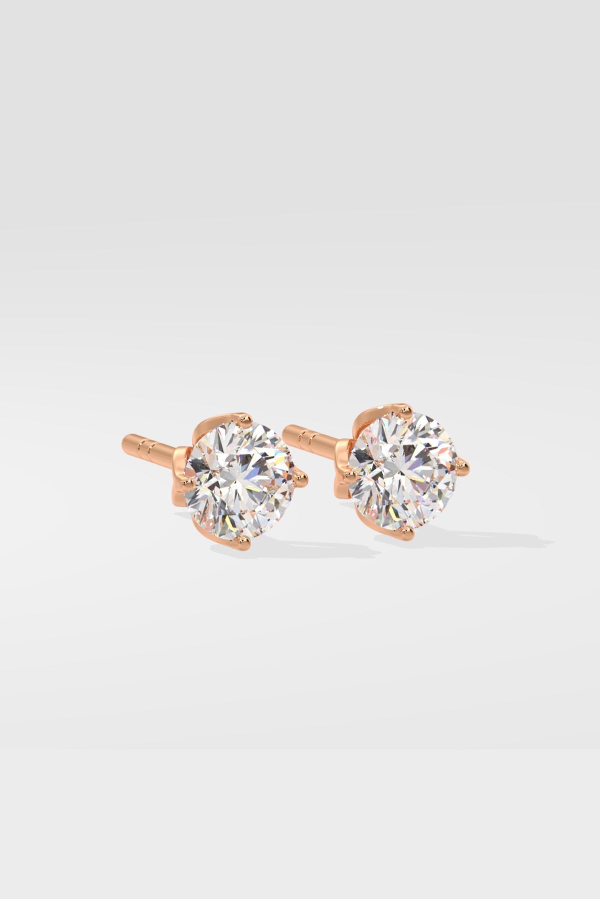 1.0 TCW Round Cut Moissanite Solitaire Stud Earrings - farrellouise