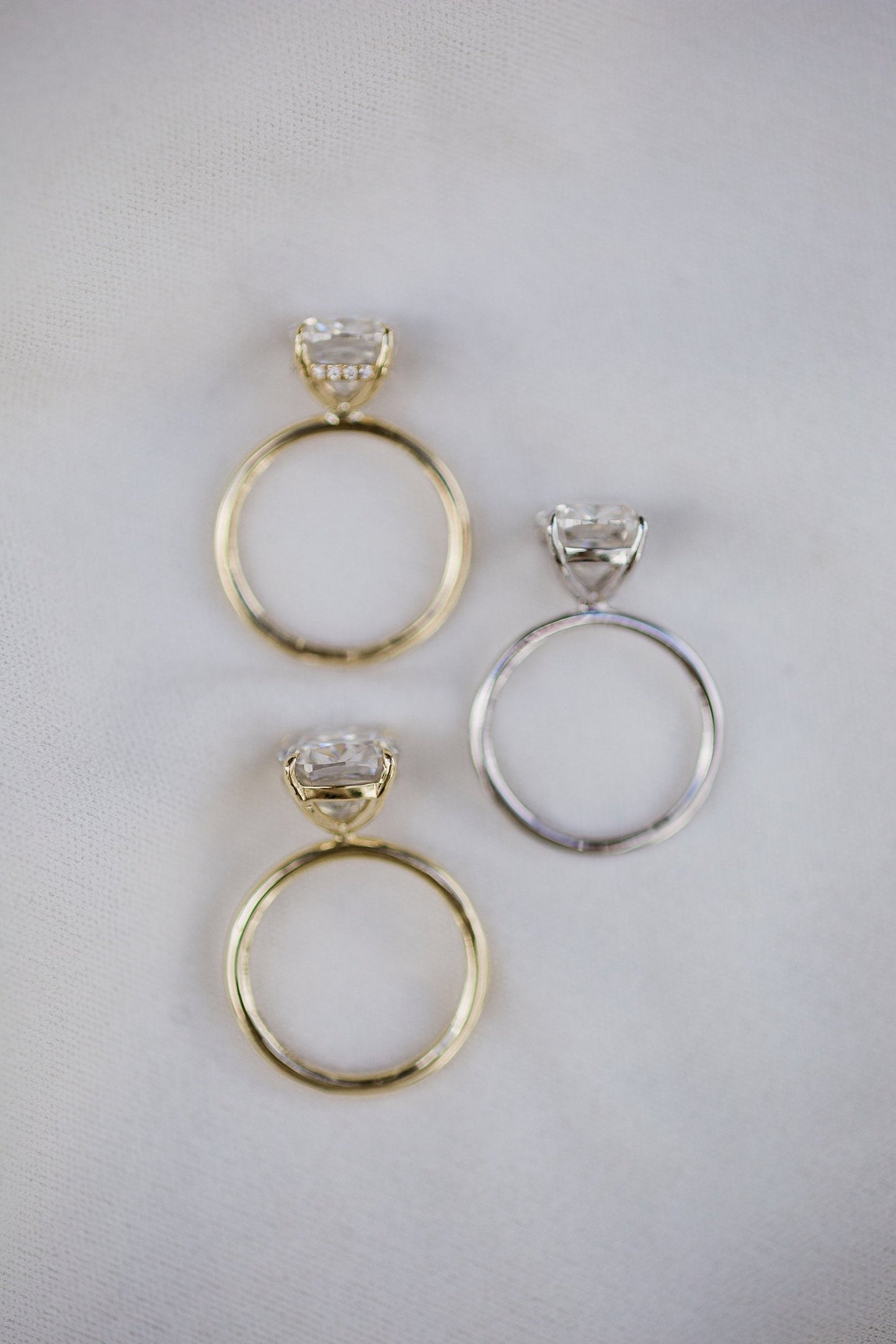 3.0 CT Cushion Solitaire Hidden Halo Moissanite Engagement Ring - farrellouise