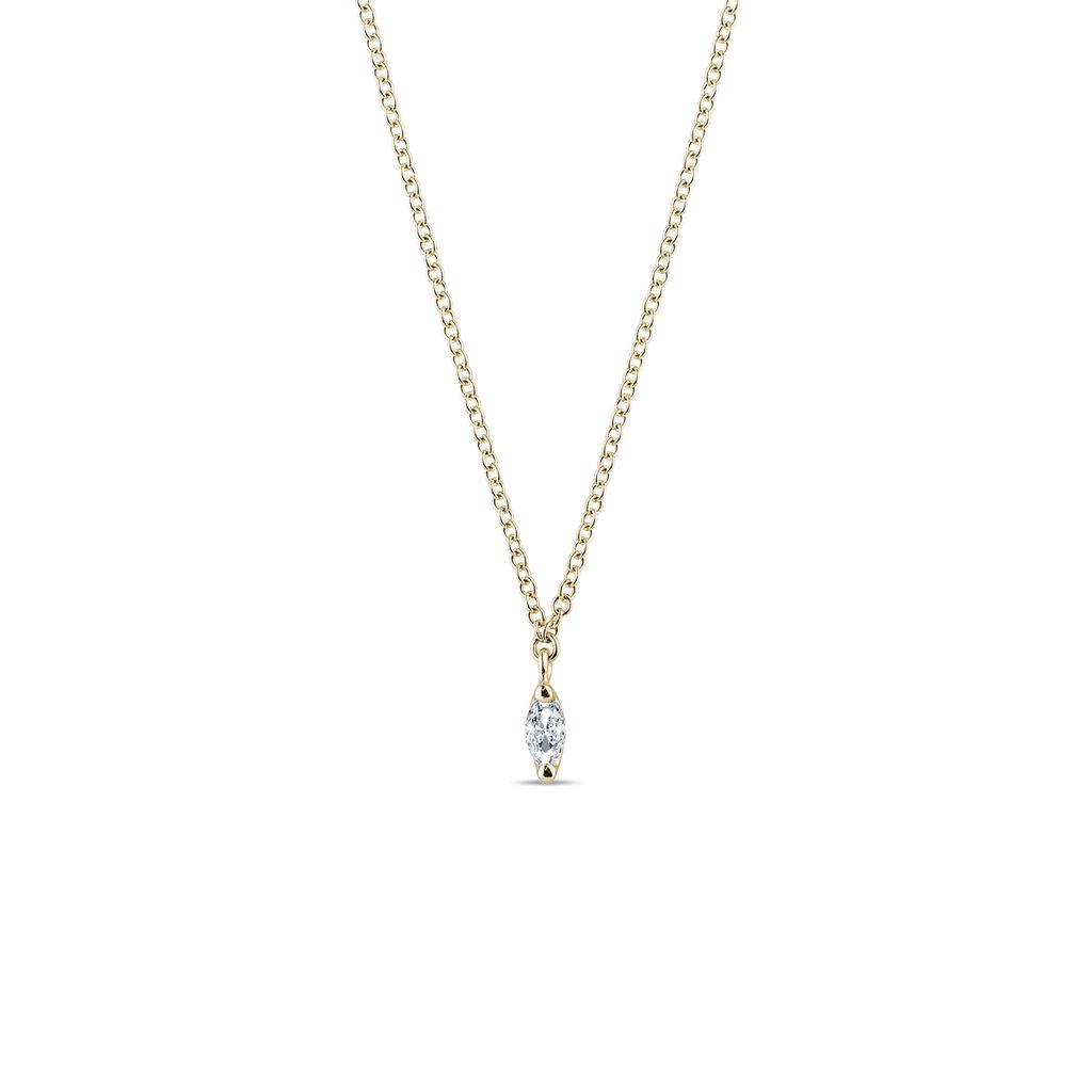 0.13 CT Marquise Moissanite Diamond Solitaire Pendent Necklace - farrellouise