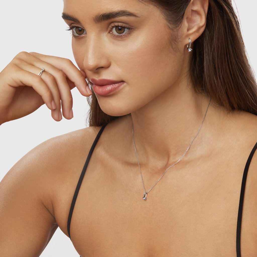 0.50 CT Round Moissanite Diamond Solitaire Pendent Necklace - farrellouise