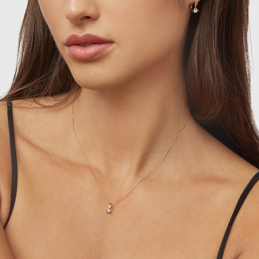 0.50 CT Round Moissanite Diamond Solitaire Pendent Necklace - farrellouise