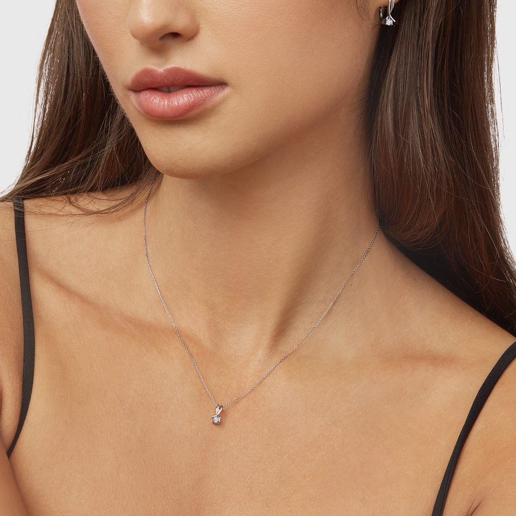 0.50 CT Round Moissanite Diamond Solitaire Pendent Necklace - farrellouise