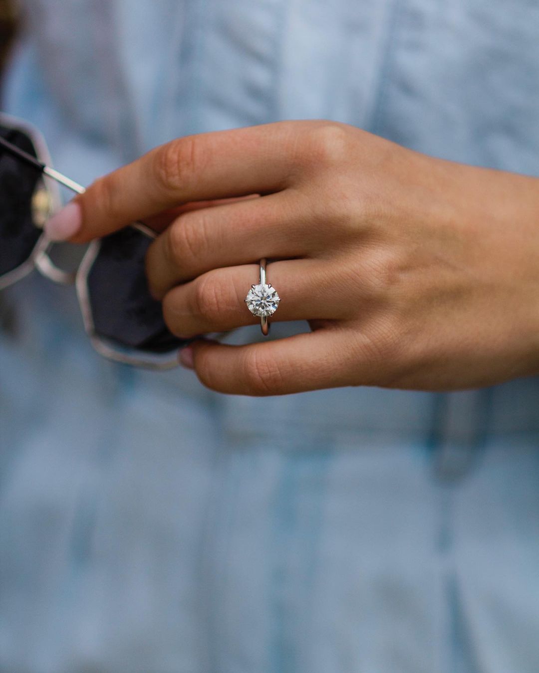 2.10 CT Rose Round Solitaire Moissanite Engagement Ring - farrellouise