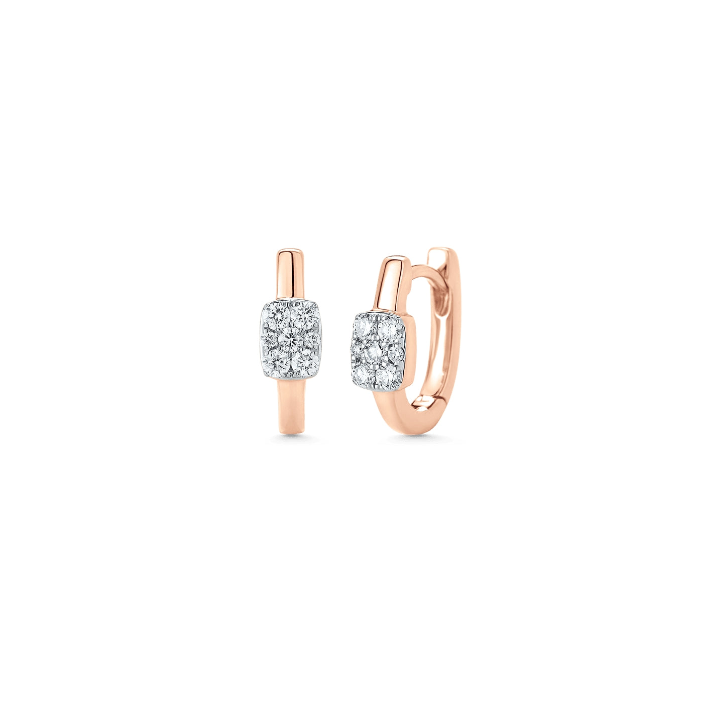 0.24 TCW Round Moissanite Diamond Huggie Earrings - farrellouise