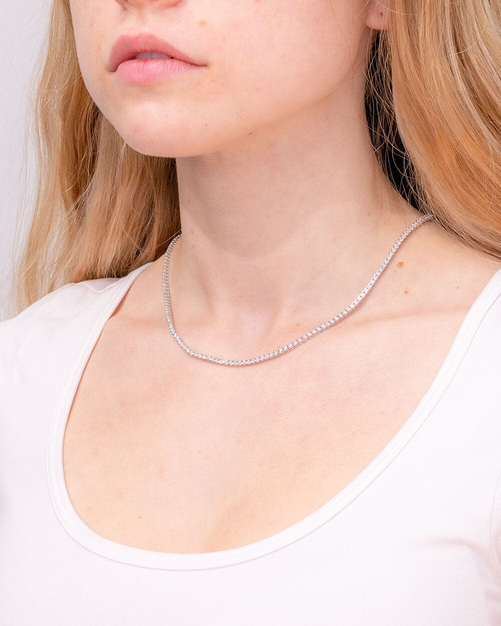 6.08TCW Round Moissanite Tennis Necklace - farrellouise