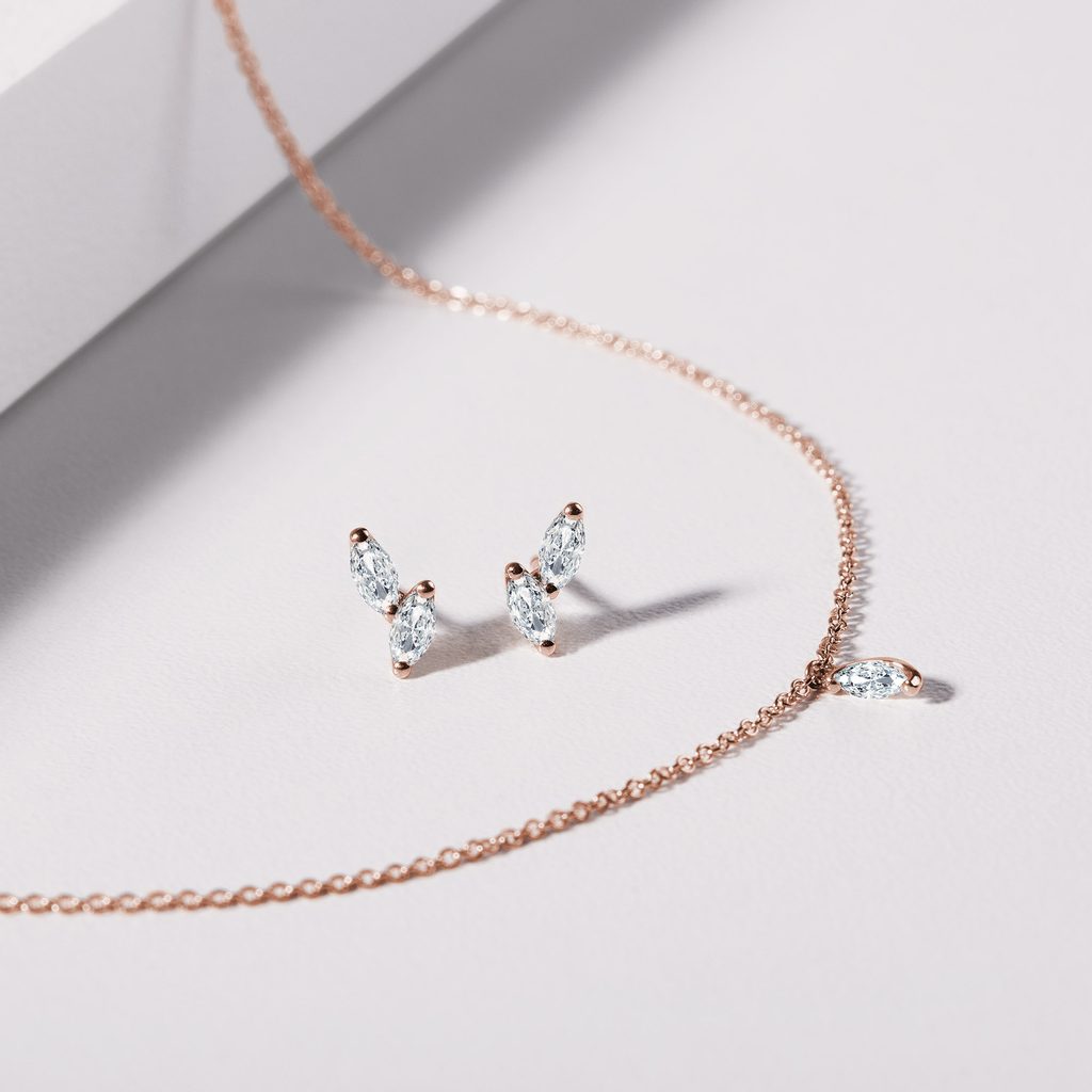 0.13 CT Marquise Moissanite Diamond Solitaire Pendent Necklace - farrellouise