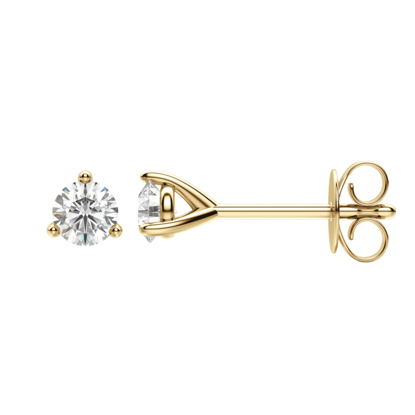 0.50 TCW-1.0 TCW Round Cut Moissanite Solitaire Stud Earrings - farrellouise