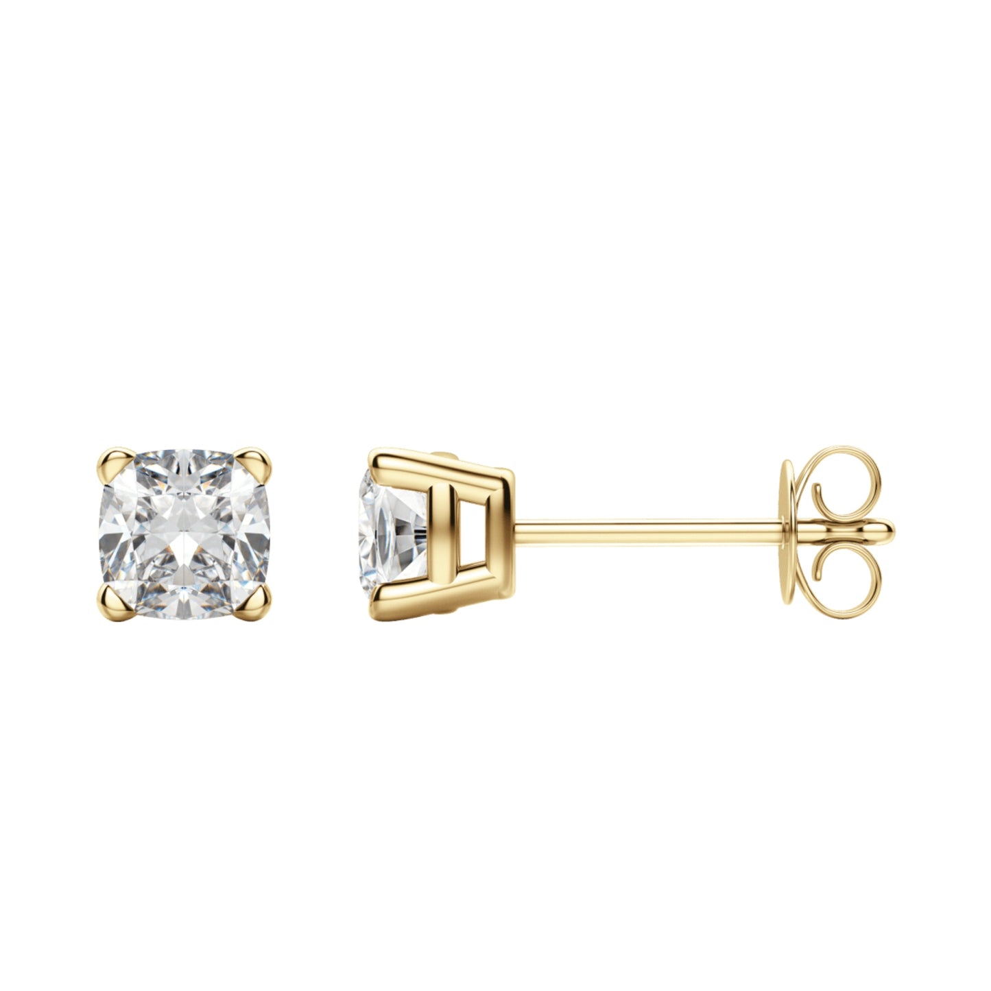 0.50 TCW-1.0 TCW Cushion Cut Moissanite Solitaire Stud Earrings - farrellouise