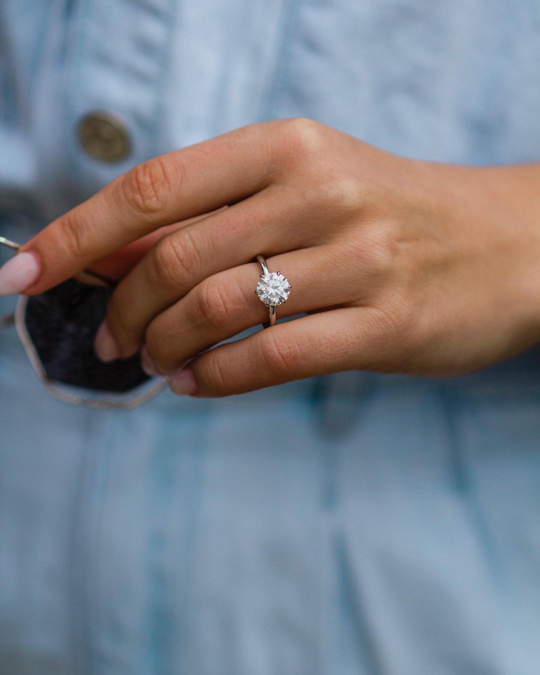 2.10 CT Rose Round Solitaire Moissanite Engagement Ring - farrellouise