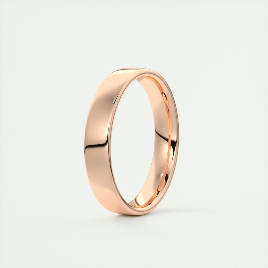 Polished Finish Regular White Gold Men's Band - farrellouise