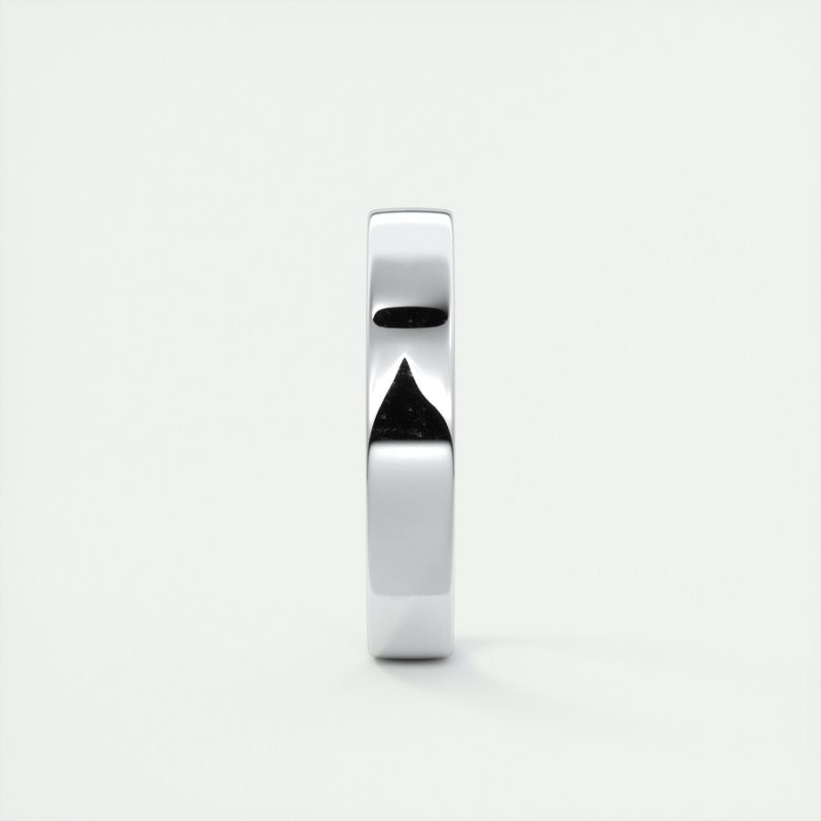 Polished Finish Regular White Gold Men's Band - farrellouise