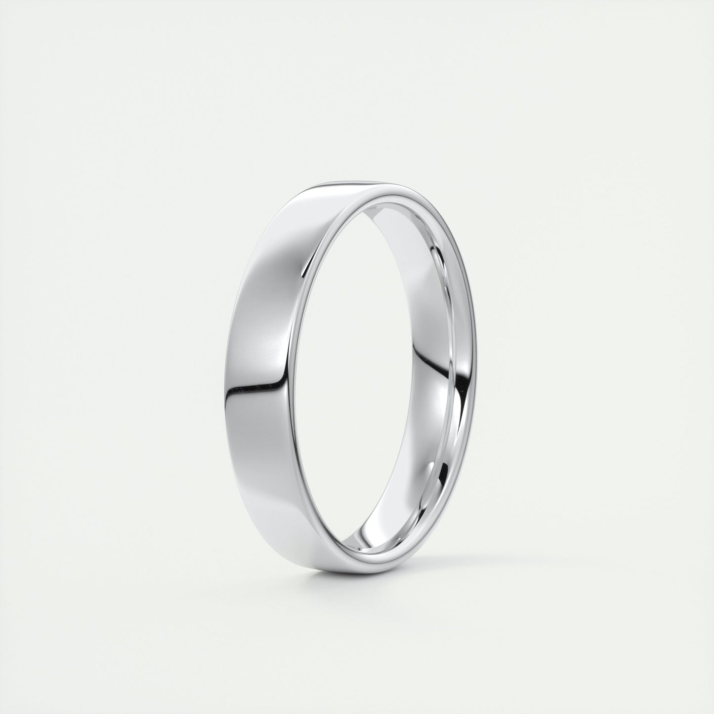 Polished Finish Regular White Gold Men's Band - farrellouise