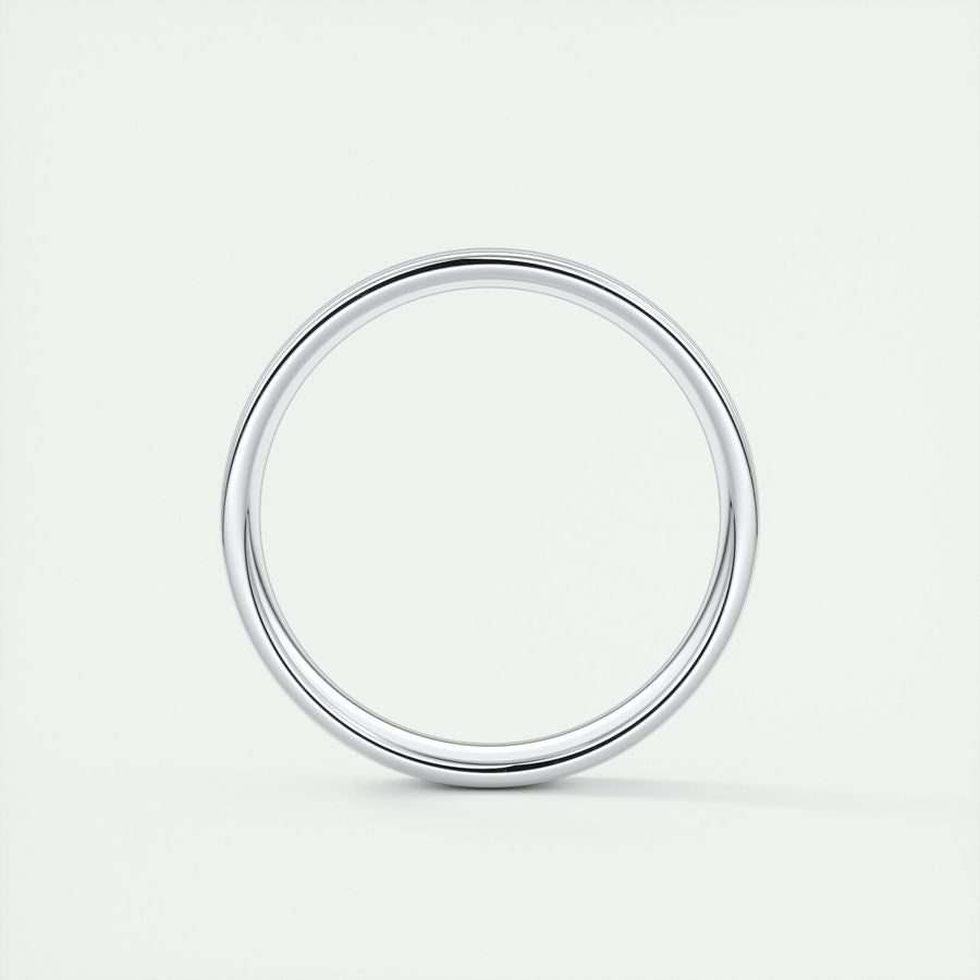 Polished Finish Regular White Gold Men's Band - farrellouise