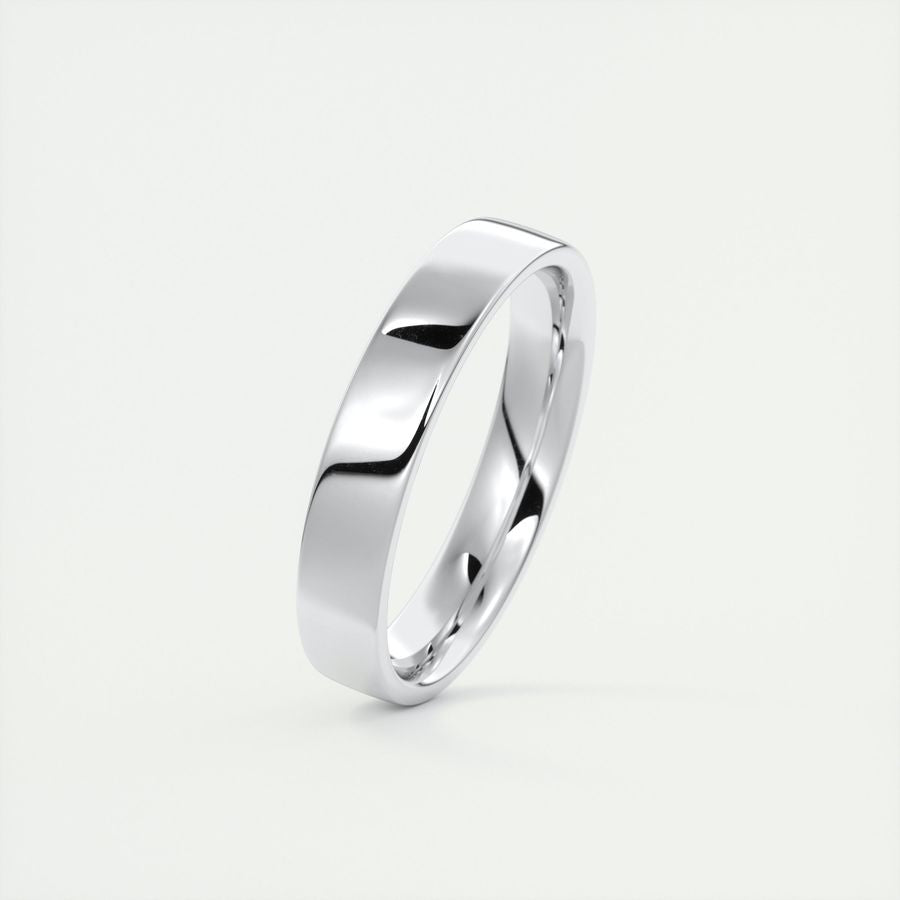 Polished Finish Regular White Gold Men's Band - farrellouise
